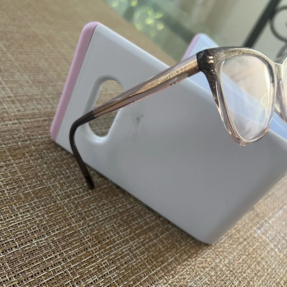 ✅ Jimmy Choo JC361 Havana Womens Plastic Eyeglass Frame KON Nude Glitter - Picture 5 of 6